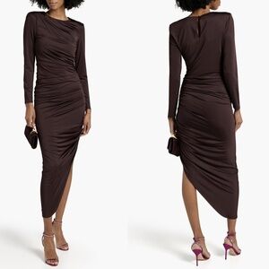 Veronica Beard Tristana Asymmetric Ruched Stretch Jersey Dress Sz. 0